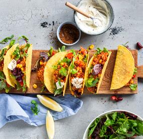 Tacos mit Grünkern-Hack