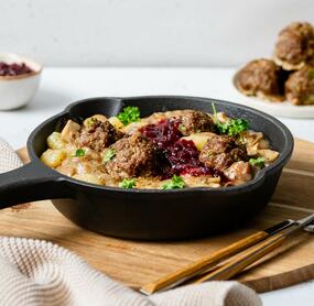 Köttbullar-Gnocchi-Pfanne