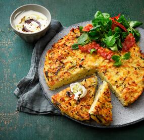 XXL Kartoffel-Wirsing-Rösti mit Speck