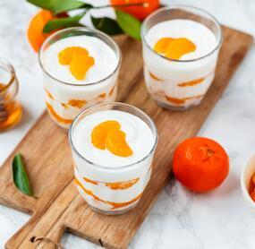 Fettarmer Mandarinenquark