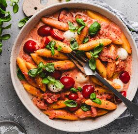 Schupfnudelpfanne Tomate-Mozzarella