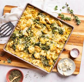 Tortellini vom Blech mit Gorgonzola