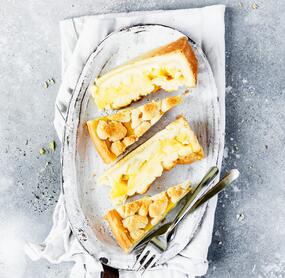Veganer Apfelkuchen mit Pudding