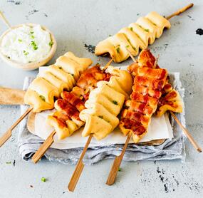 Speckfalten-Spieße vom Grill