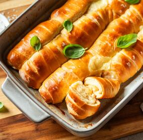 Gefülltes Mozzarella-Brot