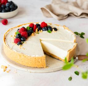 No Bake Cheesecake mit Keksboden