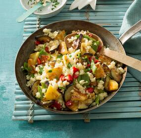 Karibik-Couscous-Pfanne mit Ananas