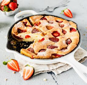 Erdbeerkuchen aus der Pfanne