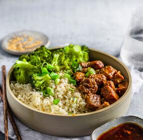 Teriyaki-Pork mit Reis