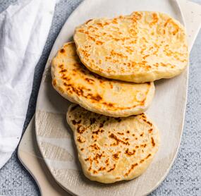 Naan-Brot mit 2 Zutaten