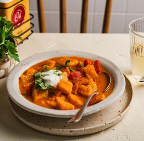 Einfaches Kürbisgulasch