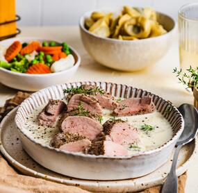 Schweinefilet in Gorgonzolasoße