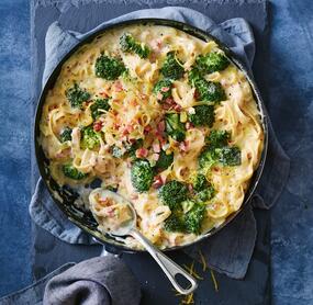 Cremiger Nudel-Schinken-Auflauf ohne Vorkochen