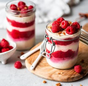 Himbeer-Käsekuchen Overnight Oats