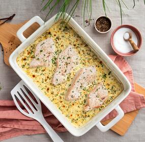 Putenschnitzel in Senfsoße