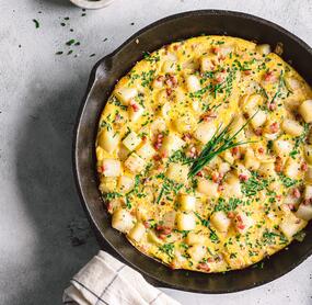 Low-Carb-Bauernfrühstück mit Kohlrabi