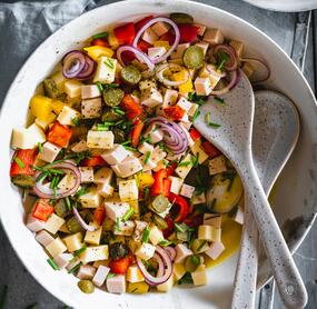 Schneller Käse-Wurst-Salat