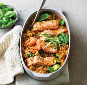 Lachs mit mediterranem Couscous