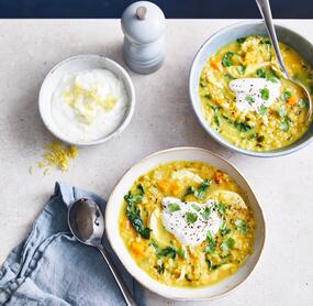 Schnelle Linsensuppe mit Hähnchen