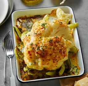 Ganzer gebackener Blumenkohl