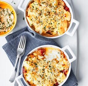 Kabeljauauflauf mit Blumenkohl und Chorizo