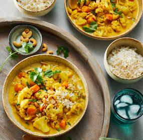 Blumenkohlcurry mit Reis