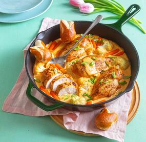 Leichter Frühlings-Auflauf mit Hähnchen