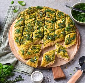 Schnelles Zupf-Fladenbrot