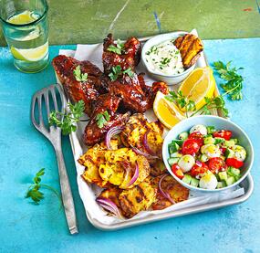 Chickenwings mit Smashed Potatoes