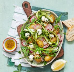 Kartoffelsalat Spargel-Mozzarella