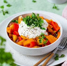 Einfaches Paprika-Gulasch