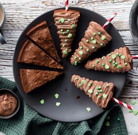 Brownie-Tannenbäume zum Naschen