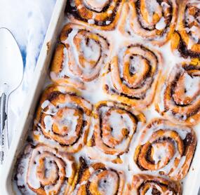 Karottenkuchen-Zimtschnecken