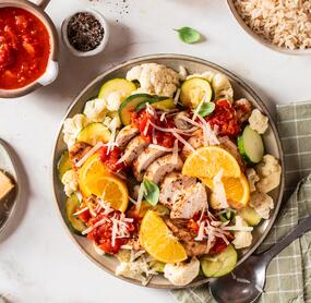 Italienisch all in one Kochen mit Hähnchen