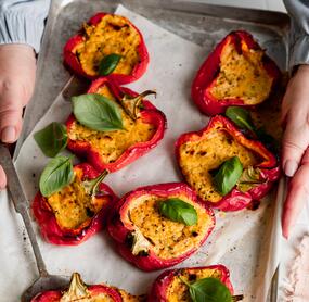 Ofenpaprika mit Brunchcreme Toskana