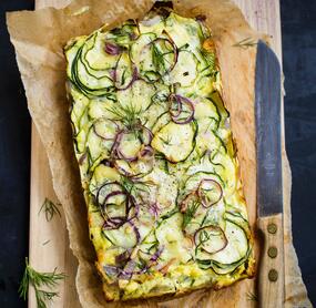 Low-Carb-Zucchini-Tortilla aus dem Ofen