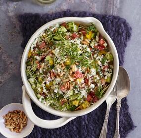 Schneller Blumenkohlsalat Griechische Art