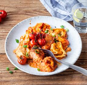 Ofen-Lachs à la Ravioli