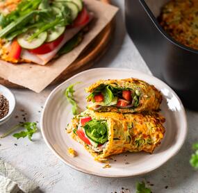Proteinreiche Gemüsewraps aus dem Airfryer