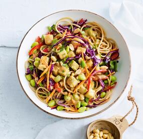 Veganer Asia-Spaghettisalat