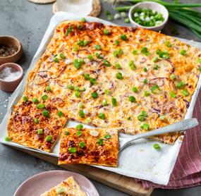 Schüttelpizza à la Flammkuchen