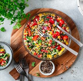 High-Protein-Salat mit Hüttenkäse