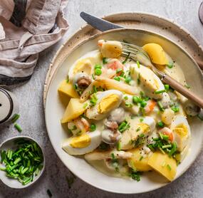 Eier-Ragout mit Kartoffeln