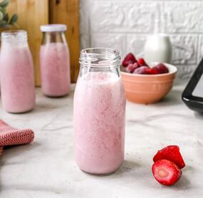 Erdbeermilch wie Müllermilch