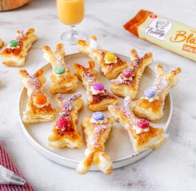Blätterteig-Häschen mit Eierlikörcreme