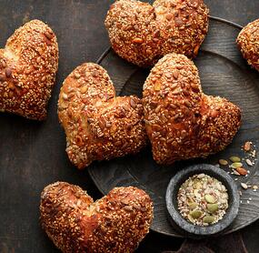 Schnelle Quarkbrötchenherzen