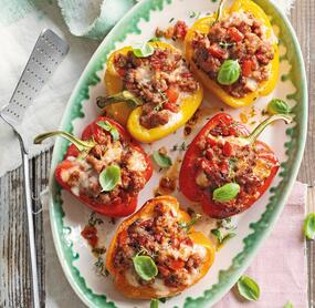 Gefüllte Paprika à la Caprese
