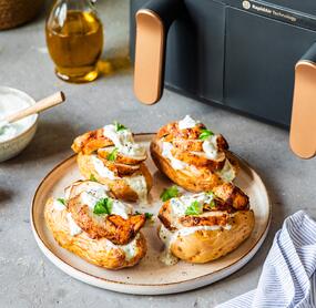 Loaded Ofenkartoffel aus dem Airfryer