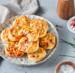 Herzhafte Flammkuchenschnecken