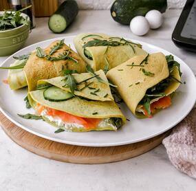 Zucchini-Pfannkuchen-Wraps
